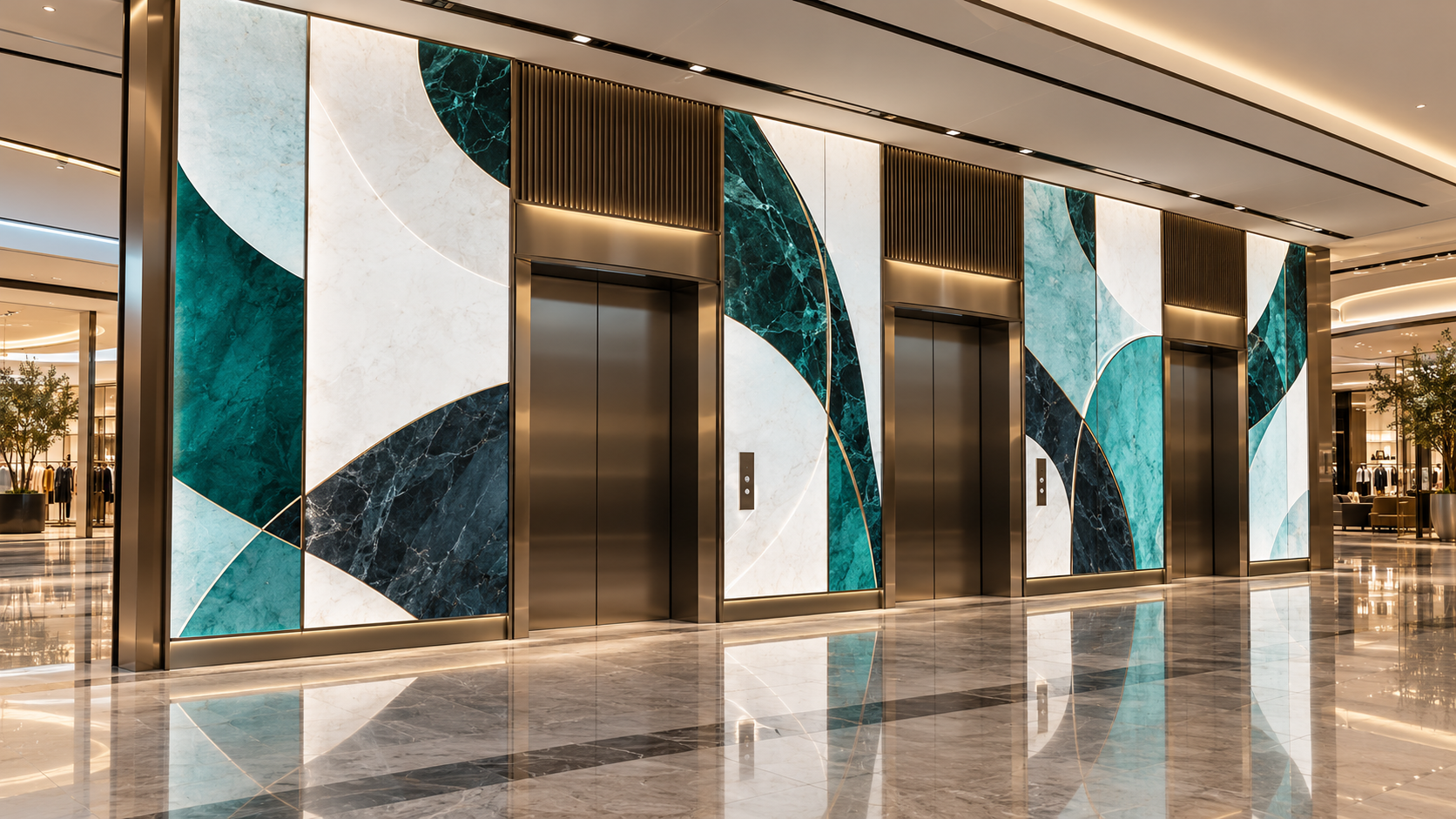 Completed mall & elevator media concept