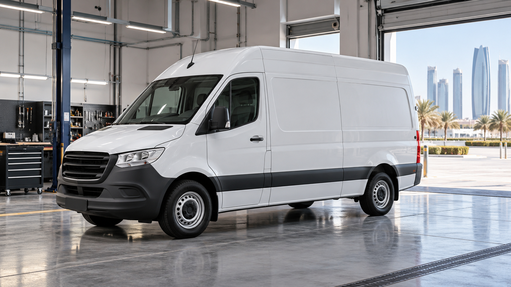 Unbranded commercial vehicle ready for branding