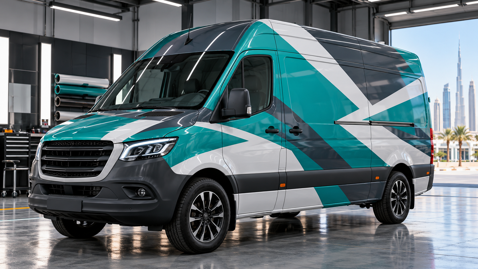 Completed vehicle branding concept